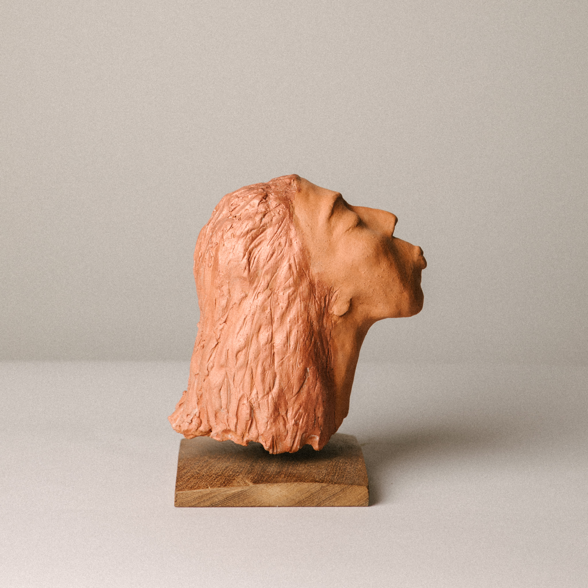 Skulptur aus Keramik - Gesicht einer Frau